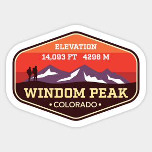 Windom Peak Colorado - 14ers Mountain Climbing Badge Sticker